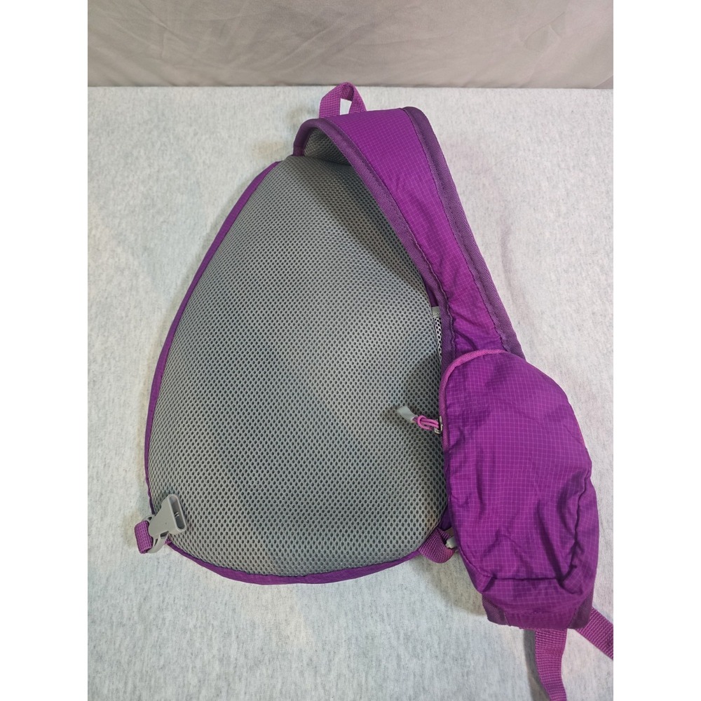 Eddie Bauer RipStop shoulder sling crossbody backpack bag Purple Walk Hike - Picture 3 of 5